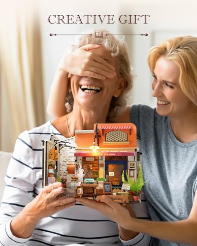 Miniature Bookstore DIY Kit with LED Lights
