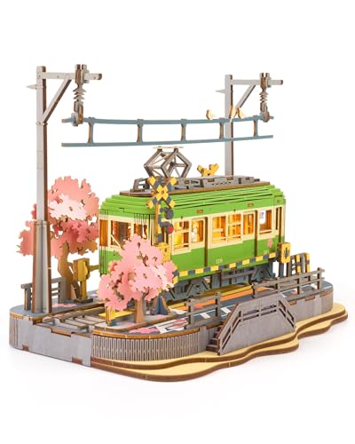 Rolife Sakura Journey Tram 3D Wooden Puzzle