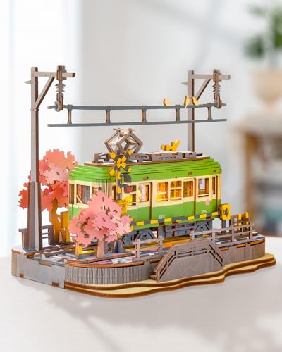 Rolife Sakura Journey Tram 3D Wooden Puzzle