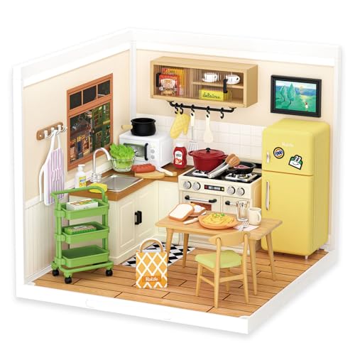 Rolife DIY Miniature LED Kitchen House Playset