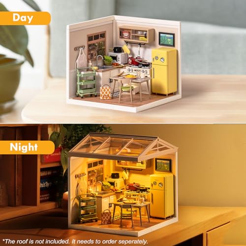 Rolife DIY Miniature LED Kitchen House Playset