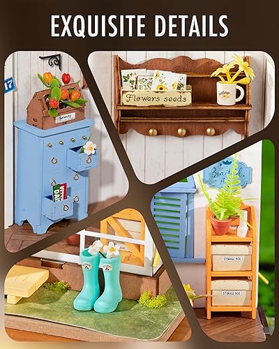 Rolife Miniature Greenhouse Diorama Kit with LED