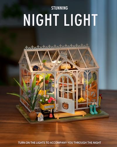 Rolife Miniature Greenhouse Diorama Kit with LED