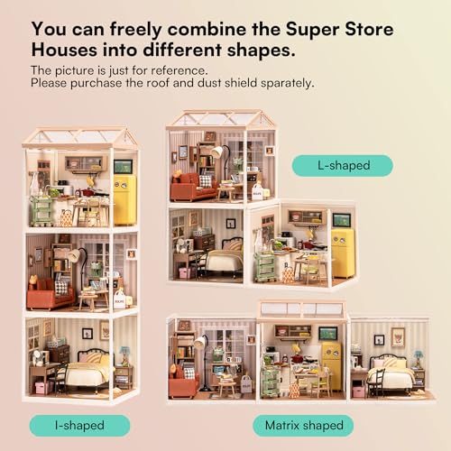 Rolife DIY Miniature LED Kitchen House Playset