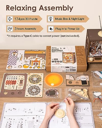 Rolife DIY 3D Ferris Wheel Music Box Kit