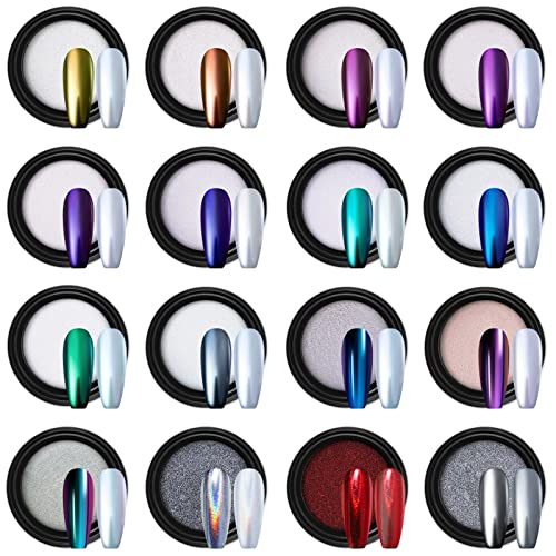 Artdone 16 Jars Metallic Nail Glitter Kit