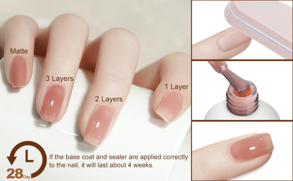 Artdone 6-Color Sheer Gel Nail Polish Set