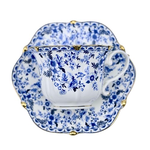 TATSUMI Vintage Bone China Tea Cup Set
