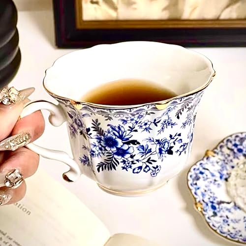 TATSUMI Vintage Bone China Tea Cup Set
