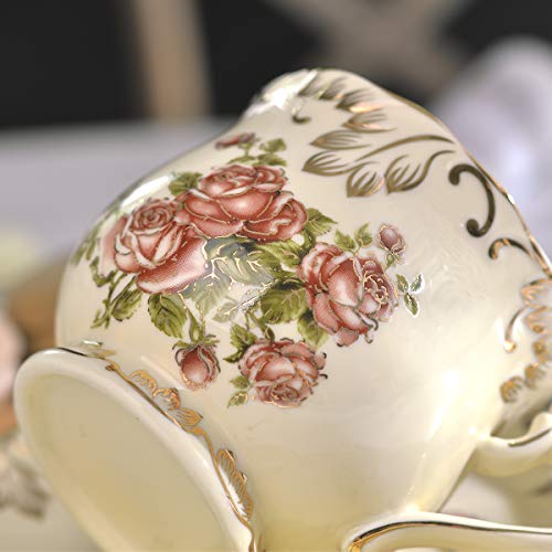 YOLIFE Floral Porcelain Tea Cups Set of 2