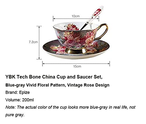 Vintage Rose Bone China Cup & Saucer Set