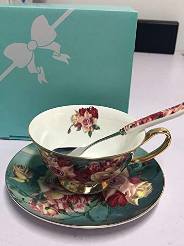 Vintage Rose Bone China Cup & Saucer Set