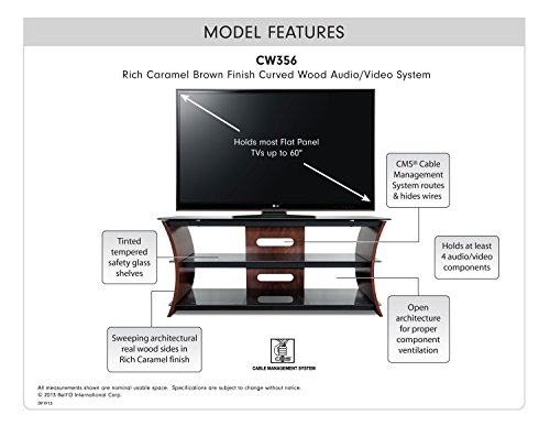 Caramel Brown 56" TV Stand for 60" TVs