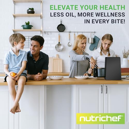 Nutrichef 6.3 QT Electric Air Fryer Blue