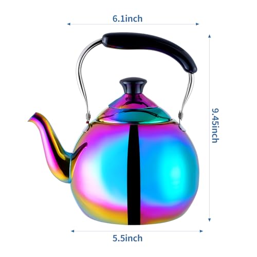 Moxinox 2.1 Quart Colorful Whistling Tea Kettle