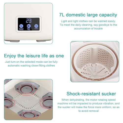 7L Mini Portable Washing Machine for Easy Travel
