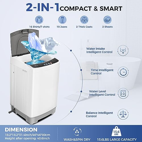 Compact Full-Automatic Portable Washer and Dryer Combo