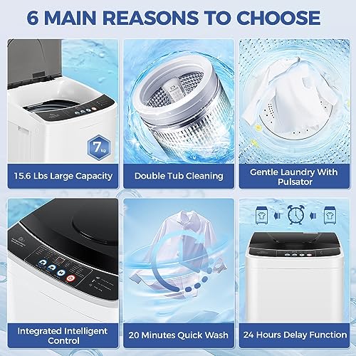 Compact Full-Automatic Portable Washer and Dryer Combo