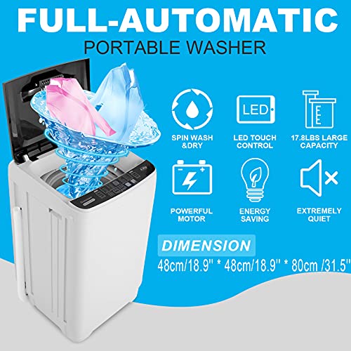 Compact Portable Washing Machine with Drain Pump