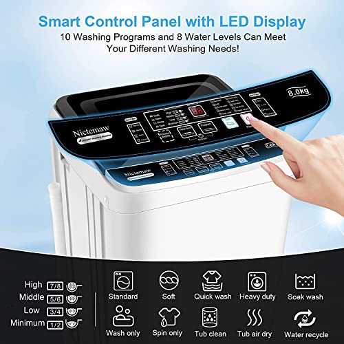 Compact 17.8L Portable Washing Machine with Pump