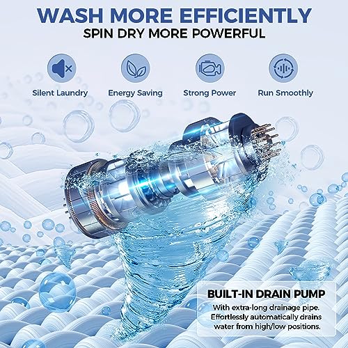 Compact 17.8L Portable Washing Machine with Pump