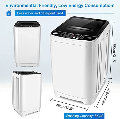 Compact 17.8L Portable Washing Machine with Pump