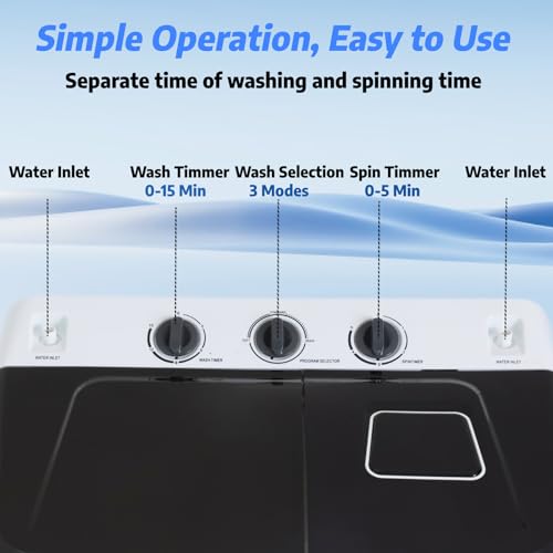 Compact 2-in-1 Portable Washer and Dryer Combo
