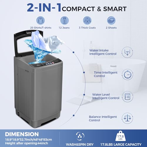 Nictemaw 2.4 Cu.ft Portable Mini Washing Machine