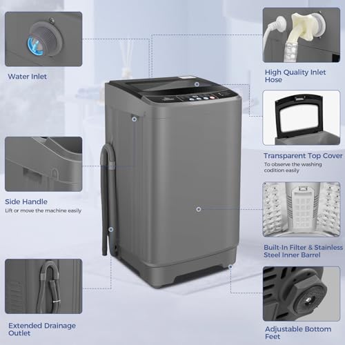 Nictemaw 2.4 Cu.ft Portable Mini Washing Machine