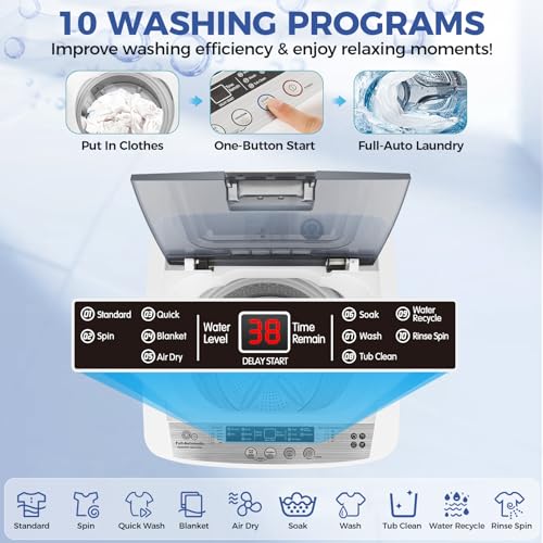 Compact Full-Automatic Portable Washing Machine with Drain Pump