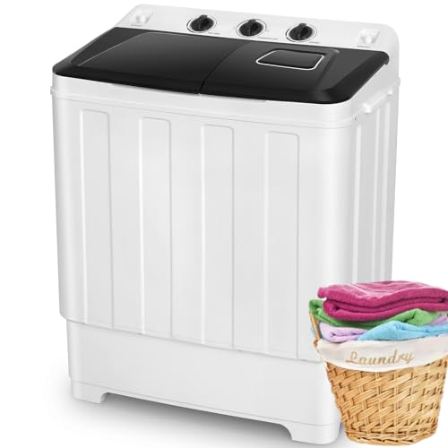 Compact Twin Tub Portable Washing Machine 30lbs Capacity