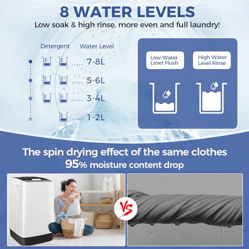Compact Full-Automatic Portable Washing Machine with Drain Pump