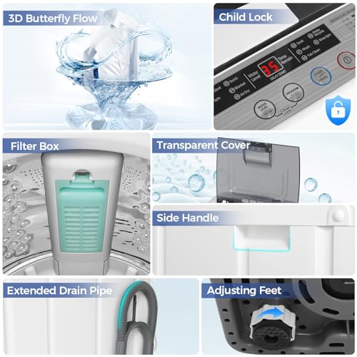 Compact Full-Automatic Portable Washing Machine with Drain Pump