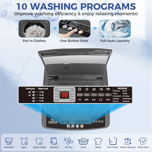 Portable Full-Automatic Washer & Dryer Combo 2.4Cu.ft
