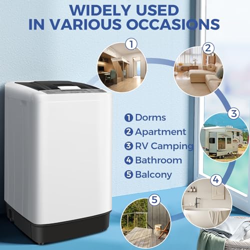 Compact Full-Automatic Portable Washing Machine with Drain Pump