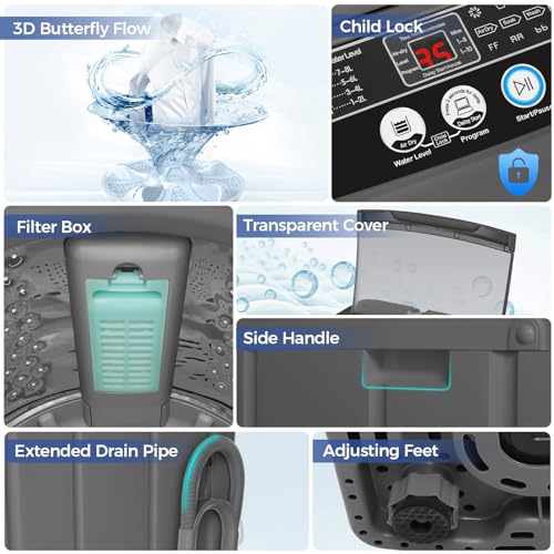 Portable Full-Automatic Washer & Dryer Combo 2.4Cu.ft