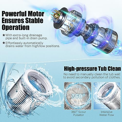 Compact Full-Automatic Portable Washing Machine 17.8 lbs