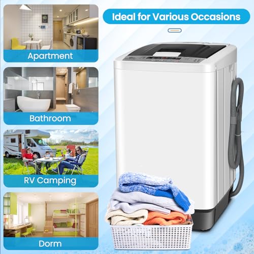 Compact 1.8Cu.ft Portable Washing Machine with 10 Programs
