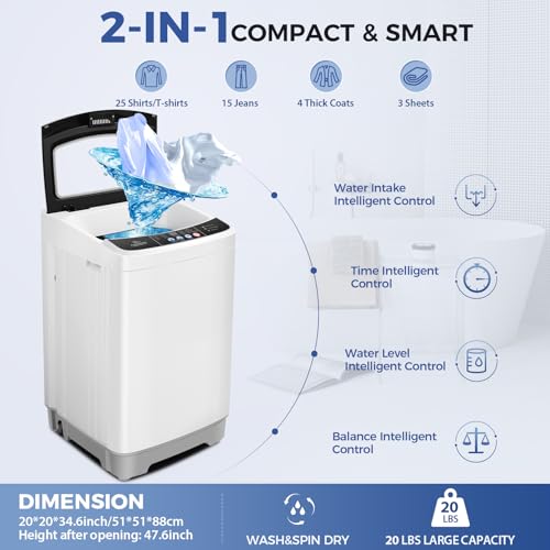 Compact 2-in-1 Portable Washer and Dryer Combo