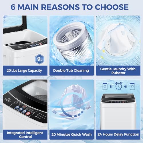 Compact 2-in-1 Portable Washer and Dryer Combo