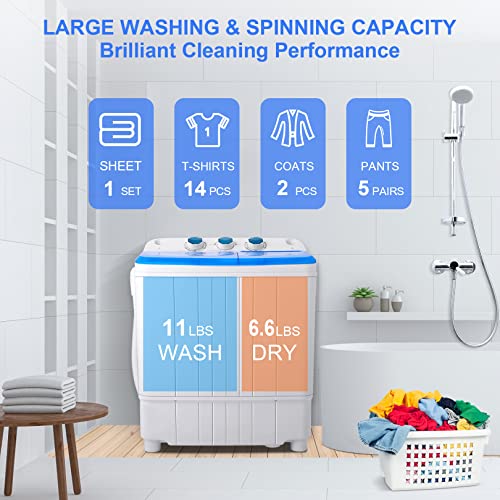 Compact Twin Tub Washing Machine for Apartments