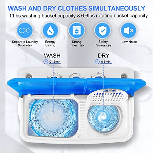Compact Twin Tub Washing Machine for Apartments