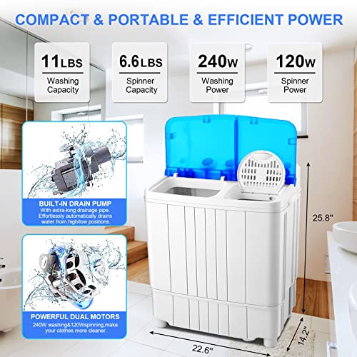 Compact Twin Tub Washing Machine for Apartments
