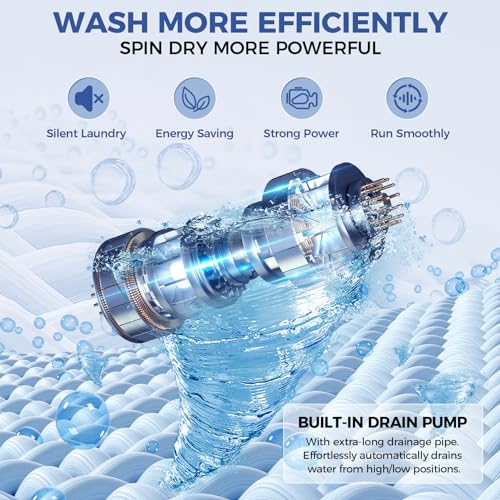 Compact Full Automatic Portable Washing Machine 15.6 lbs