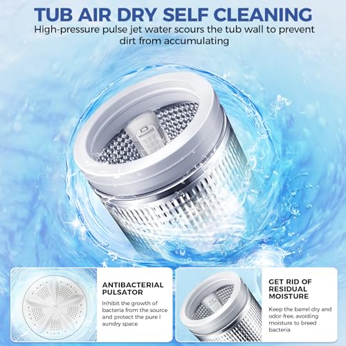 Compact Full Automatic Portable Washing Machine 15.6 lbs