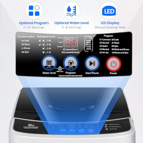 Nictemaw 15.6 lbs Portable Compact Washing Machine