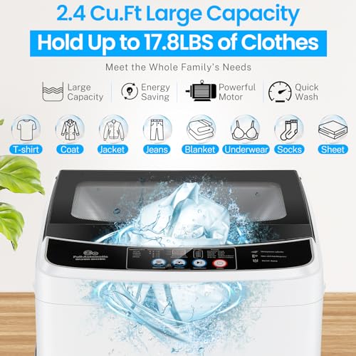 Compact 2.4 Cu.Ft. Portable Washing Machine