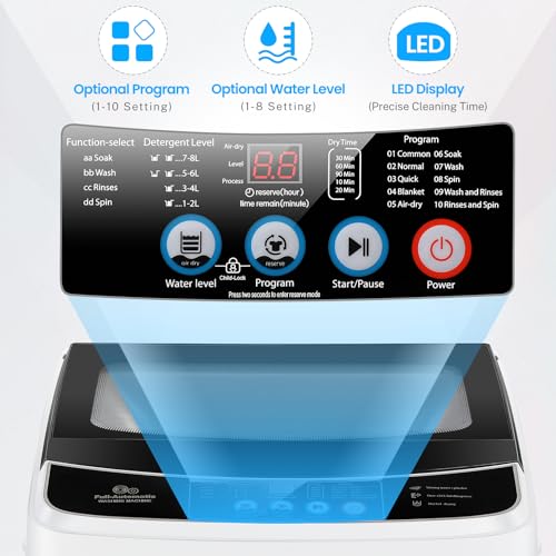 Compact 2.4 Cu.Ft. Portable Washing Machine