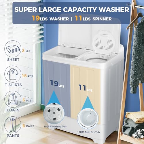 Compact Twin Tub Washing Machine for Apartments