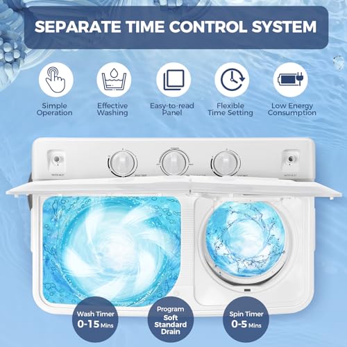 Compact Twin Tub Washing Machine for Apartments